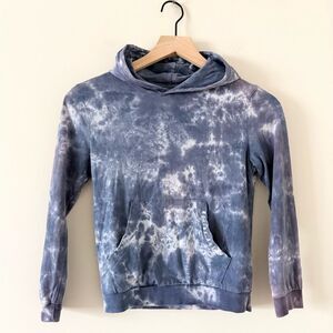 Cactus Boys Lightweight Cotton Pullover Hoodie in Blue White Pink Tie-Dye Size 7